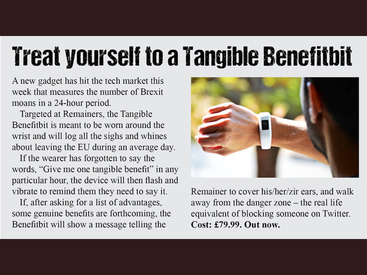 TerraOrBust's tweet photo. TANGIBLE BREXIT BENEFITS ALERT

In an interesting sign of progress from the now cliche "give me one tangible benefit to leaving the EU" line, I was asked this morning to provide TEN tangible benefits.

So I had a think over my lunch break, and here is my list.

0/10 https://t.co/G0IeA4izXj