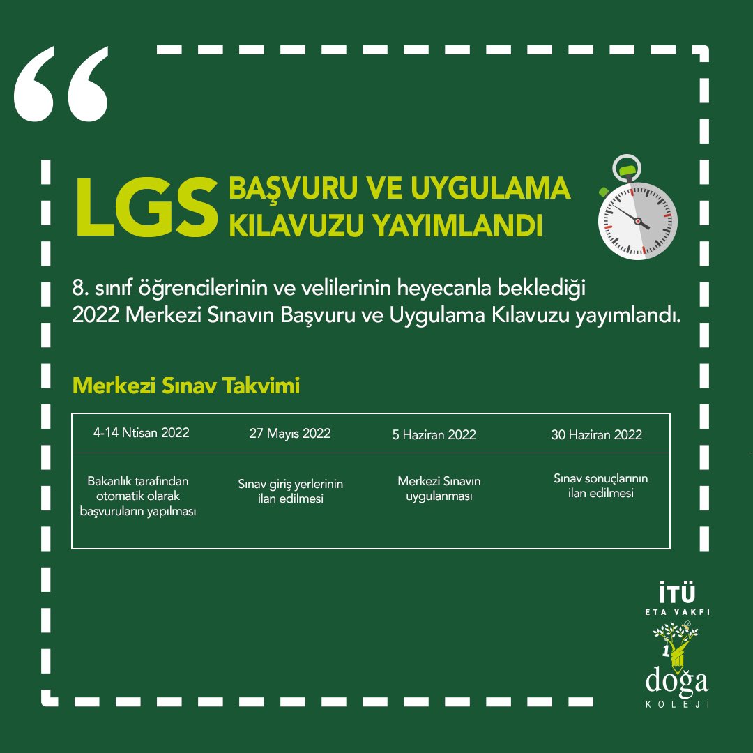 DogaOkullari's tweet photo. 2022 LGS Kılavuzu Yayımlandı 📢 https://t.co/0LPF0jlY6D