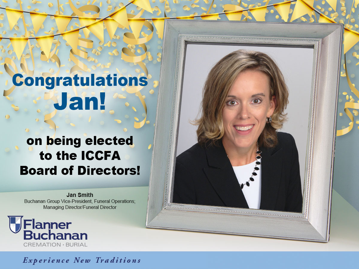 Congratulations to Jan Smith for being elected to the ICCFA Board of Directors!