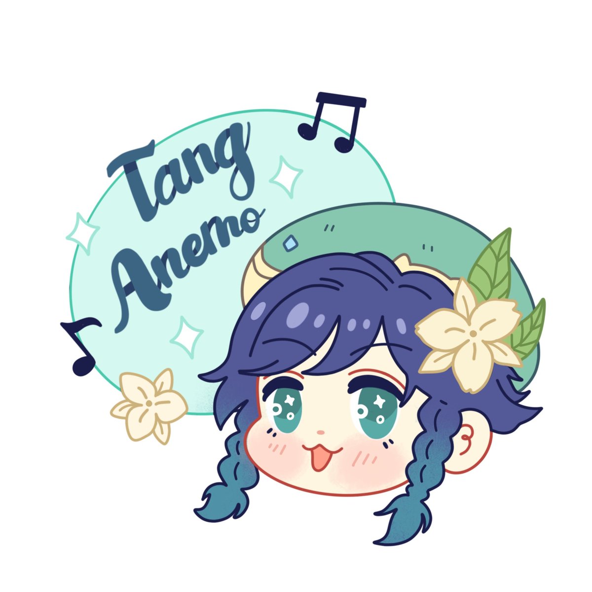 ウェンティ(原神) 「happy venti day nga pala 」|Anelien ✨ sticker con day 2✨のイラスト