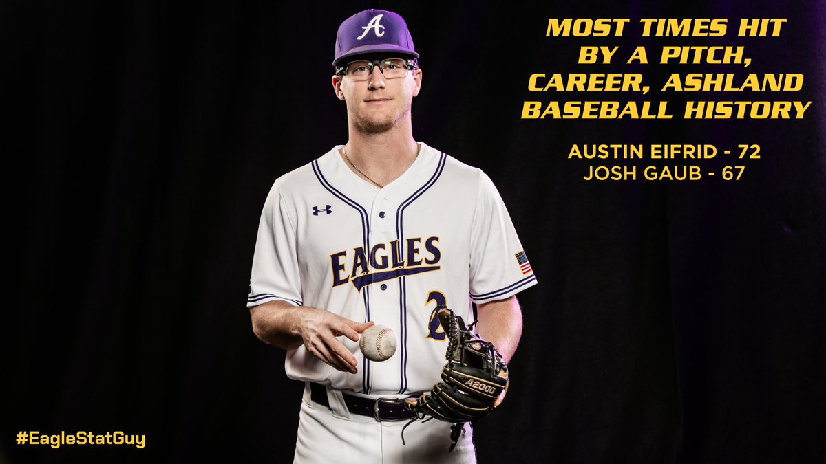 Dusty Sloan ✝️ 🦅 (@audustysloan) on Twitter photo We will celebrate the first 100 years of Ashland baseball on Saturday...and no one has more bruises from being plunked with a pitch in the first century than <a href="/AustinEifrid/">Austin Eifrid</a>! #EagleStatGuy We will celebrate the first 100 years of Ashland baseball on Saturday...and no one has more bruises from being plunked with a pitch in the first century than <a href="/AustinEifrid/">Austin Eifrid</a>! #EagleStatGuy