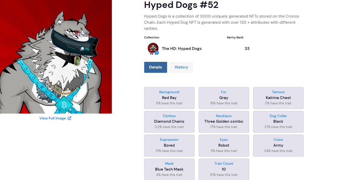 TheBotKeeper1's tweet photo. I've just listed this beast @HypedDogs  on @EbisusBay 
Ranked 33! 1 of 6 with Blue #Bitcoin chains! Stake it on @CyborgSwapDEX for x10 (soon to be x25!)
Come make me an offer! https://t.co/R1ZPjHmbny https://t.co/HXZp1mOSf7