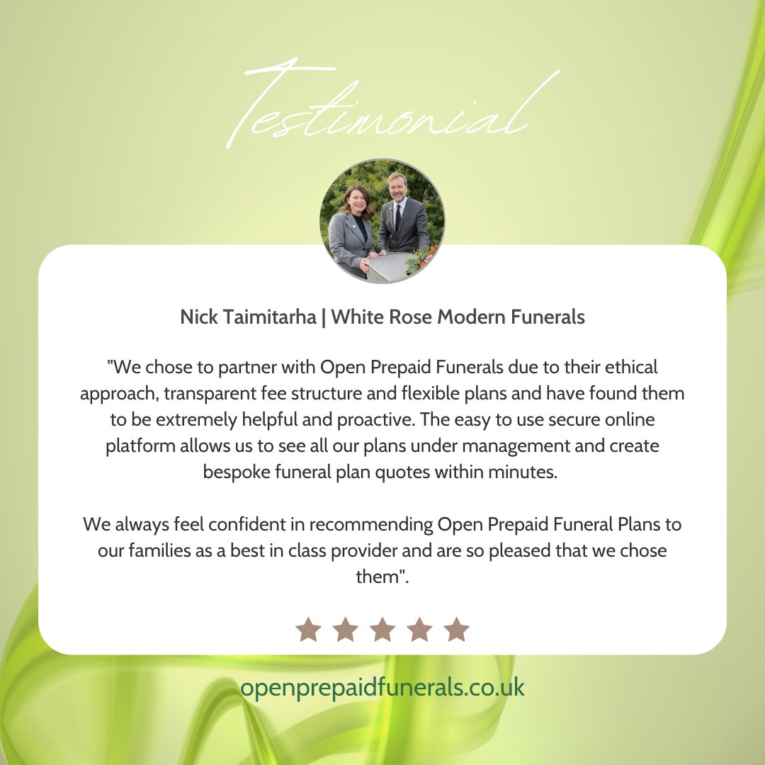 It's testimonial time! We want you to hear from those who trust us, it's no good hearing it from us when you can hear it from those who have tried and tested our services. #Openbynameopenbynature