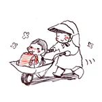 風邪を引いて学校を早退した時に？祖母が一輪車で迎えに来てくれた!