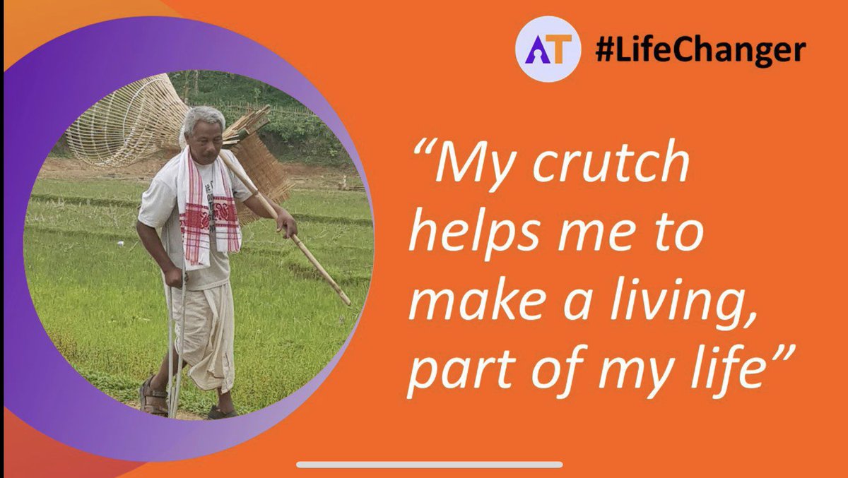 ChapalKhasnabis's tweet photo. #LifeChanger
A simple #crutch of #2dollar is a lifeline for making a living - keep the family going. But unfortunately, most in need, do not have one Invest in #AssistiveTechnology @GATE_AT_World https://t.co/8AkyNzkZnv