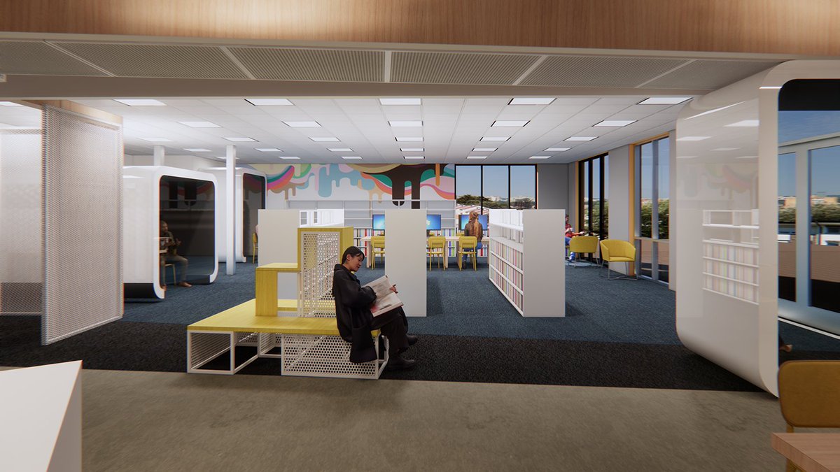 cincylibrary's tweet image. First renderings are here for the new Madisonville #NextGenLibrary! 🤩

Construction is set to complete later this year—we can&apos;t wait to share this space with you: cinlib.org/madisonville-p…
