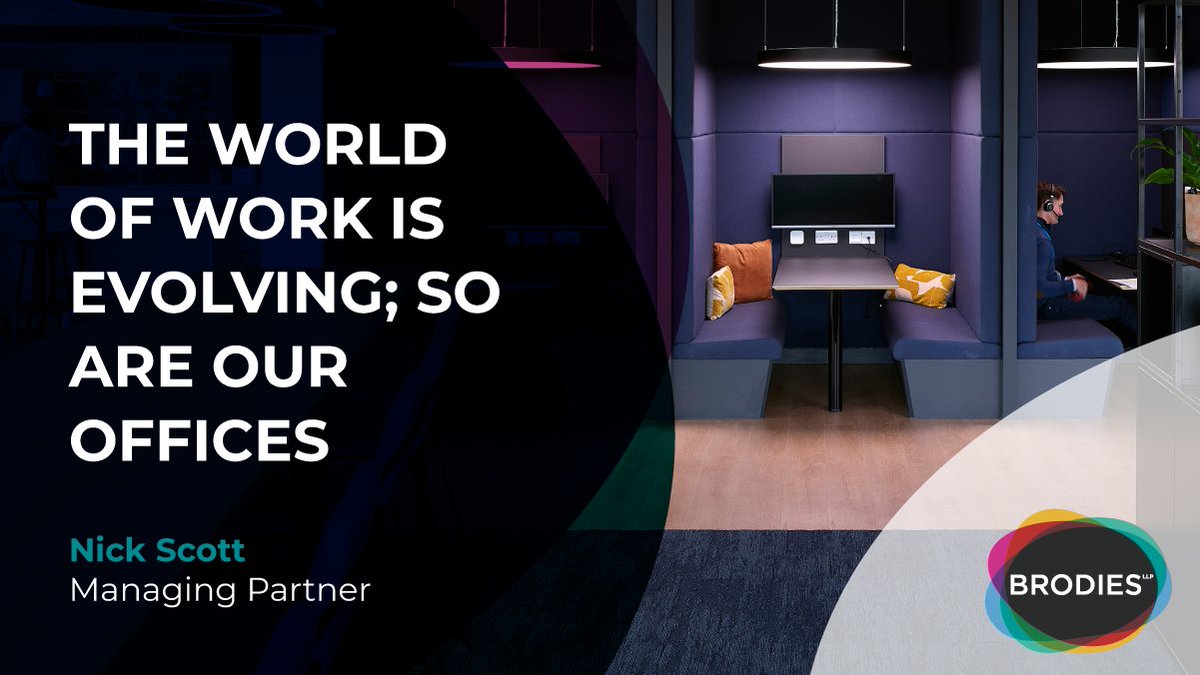 BrodiesLLP's tweet image. Managing partner Nick Scott discusses how the office and  world of work has evolved since he started his professional career in 1990s. brodi.es/3ILKpxs

#workplace #CapitalSquare #futureofwork #futureworkplace #modernworkplace #hybridworking