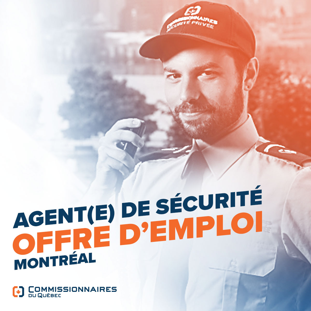 Commissionnaires QC (@cccmtl) on Twitter photo 👮 Commissionnaires du Québec est à la recherche d’agent(e)s pour la ville de Montréal.
Propose ta candidature dès maintenant:
👉 indeedhi.re/3NoUUud
👉 Ou fais parvenir ton CV: candidatures@cccmtl.ca
#Emploi #EmploiQC 👮 Commissionnaires du Québec est à la recherche d’agent(e)s pour la ville de Montréal.
Propose ta candidature dès maintenant:
👉 indeedhi.re/3NoUUud
👉 Ou fais parvenir ton CV: candidatures@cccmtl.ca
#Emploi #EmploiQC