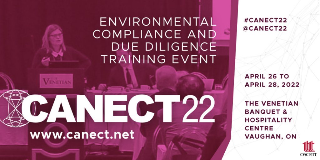 OACETT's tweet photo. Join us at #CANECT22 – Canada’s leading #environmental compliance and due diligence training event. #OACETT members save 15% on registration. Check your email for details.
Learn more and register 👉 https://t.co/3dMFiia7tQ https://t.co/z4IFCLi6uF