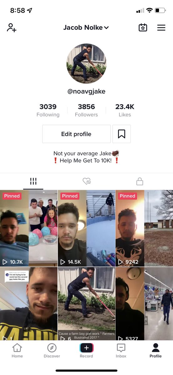 NoAVGJake's tweet image. In the last 2 weeks I’ve gained over 3,100 followers on TikTok about to hit 4K hopefully today! Help me get to 10k follow for a follow back ! tiktok.com/@noavgjake #TikTokviral #tiktok #thankyou