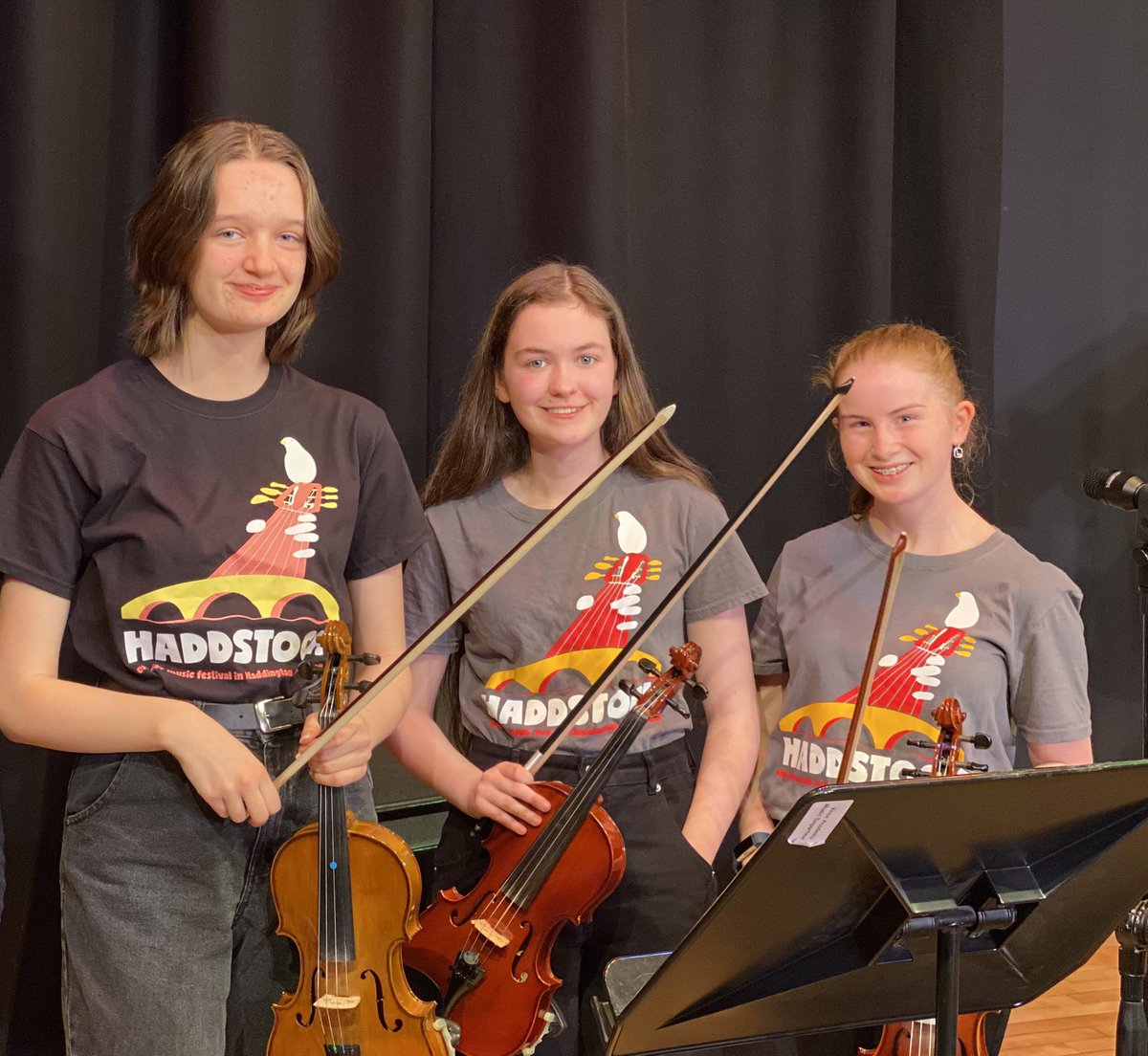 JustSingScot's tweet photo. Brilliant fun recording Samba, Goat’s Toes, Build-A-Band &amp; the Just Sing! original song for Haddstock-Knox Music Project 2022 with students, staff &amp; tutoring from professional film maker @RobMcDougall #conversation #creativity #community @Haddstock1 @knoxacademy @knoxacademyHT https://t.co/JwklP4TaTZ