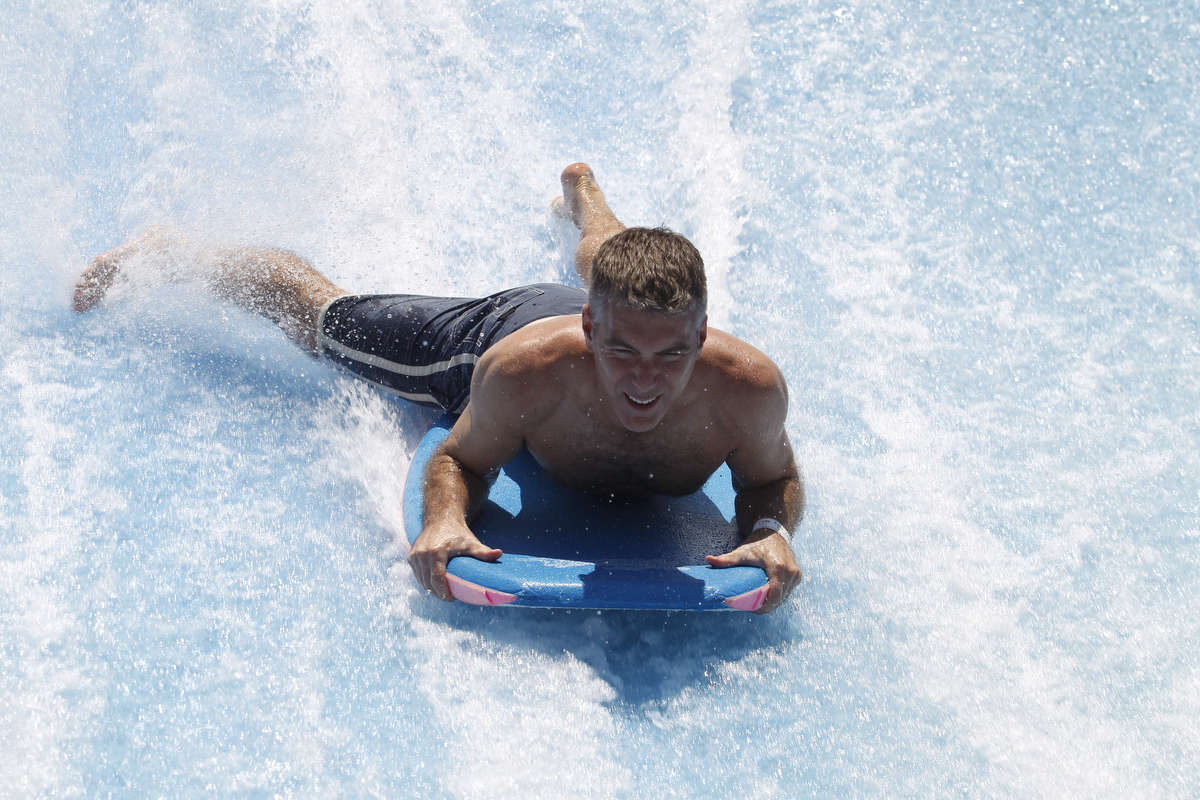 Are you ready for the FlowRider? Surf the most exciting wave in the south at the Waterville Amusement Park, open 12:00-8:00pm.