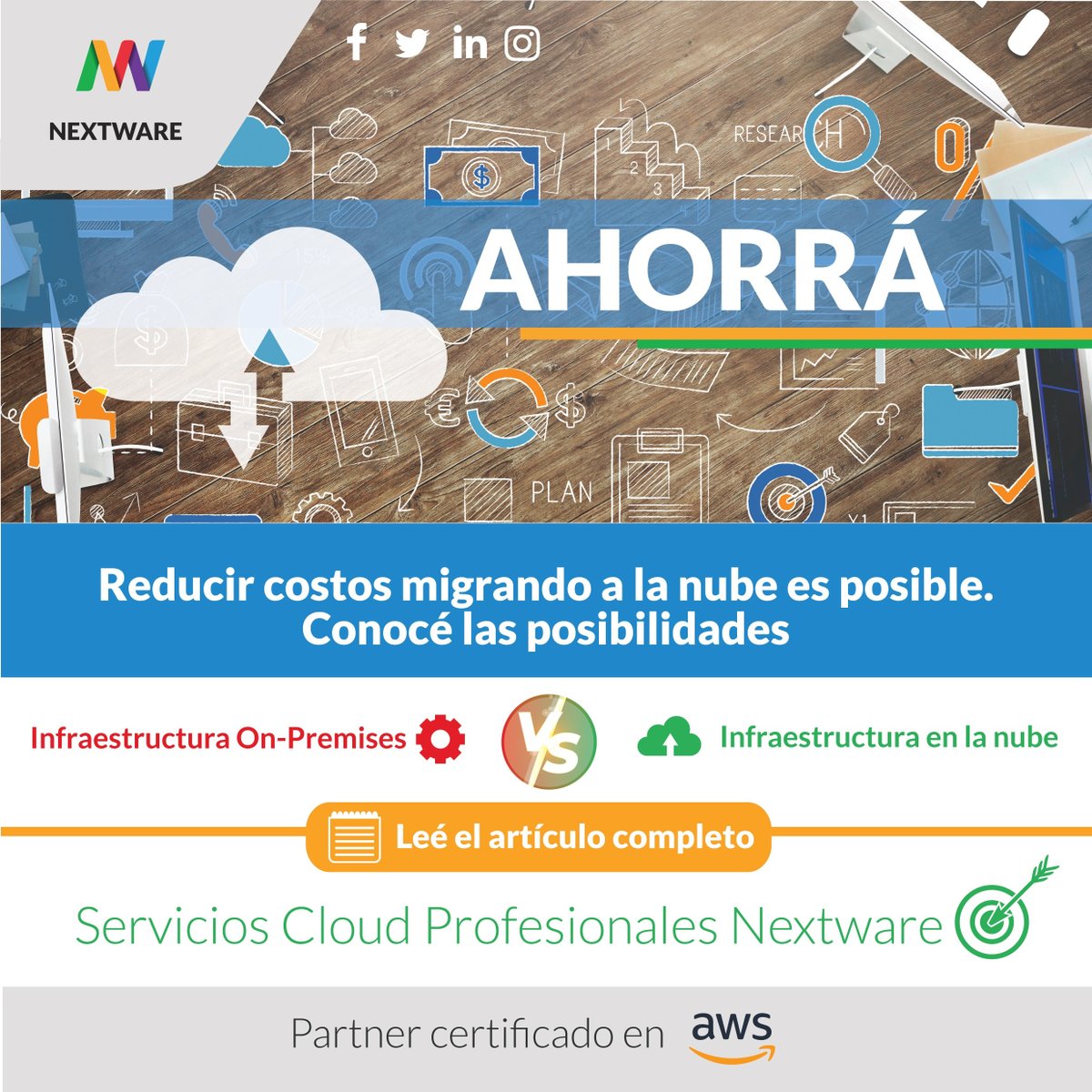 📊 | Reducí costos migrando tu PYME hacia la Nube

👓 Te invitamos a leer el articulo en nuestro BLOG:
>> nextware.com.ar/blog/como-redu… <<

🤝 Agenda tu reunión haciendo clic en el enlace:
>> nextware.com.ar/servicios-clou… <<

#somosNextware #evolucion #cloud #nube #it #mardelplata #argentina