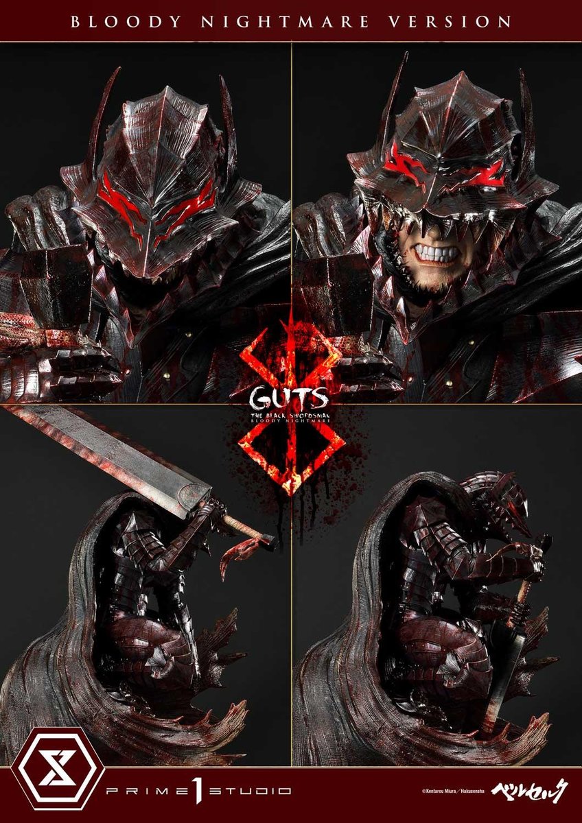 Prime 1 Studio presenta una nueva versión, la Bloody Nightmare, de su impresionante figura a escala 1/4 dedicada a Guts, el protagonista de Berserk.

Más información: bit.ly/36yXWLW

#ベルセルク #Berserk