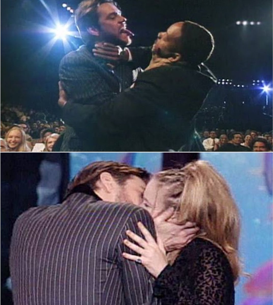 00haro00's tweet photo. @thehill In that case, Jim Carrey should be jailed for sexually assaulting a teenaged Alicia Silverstone on stage at the 1997 MTV Movie Awards, and then also trying to sexually assault Will Smith at the same awards show. https://t.co/D2N5hDWmGO