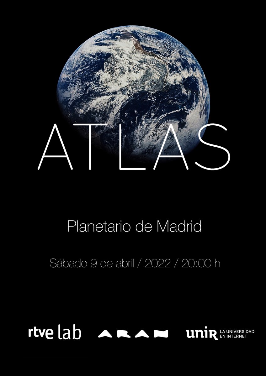 Gratis, apto para todos los públicos y en pantalla esférica. El 9 de abril proyectamos en el Planetario de Madrid nuestro proyecto Atlas, el archivo del todo. Una colaboración con ARAN para explorar todas posibilidades evocativas de este formato. Entradas:
rtve.es/rtve/20220329/…