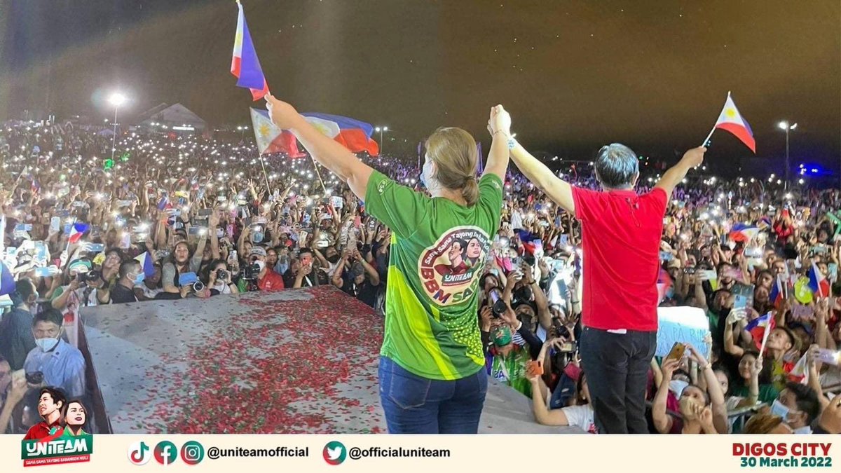 Ellie2947's tweet photo. DAGHANG SALAMAT, DIGOS CITY! ❤️💚 Napaka-init ng inyong pagtanggap sa Uniteam BBM-Sara! https://t.co/RNT7hDyvBz