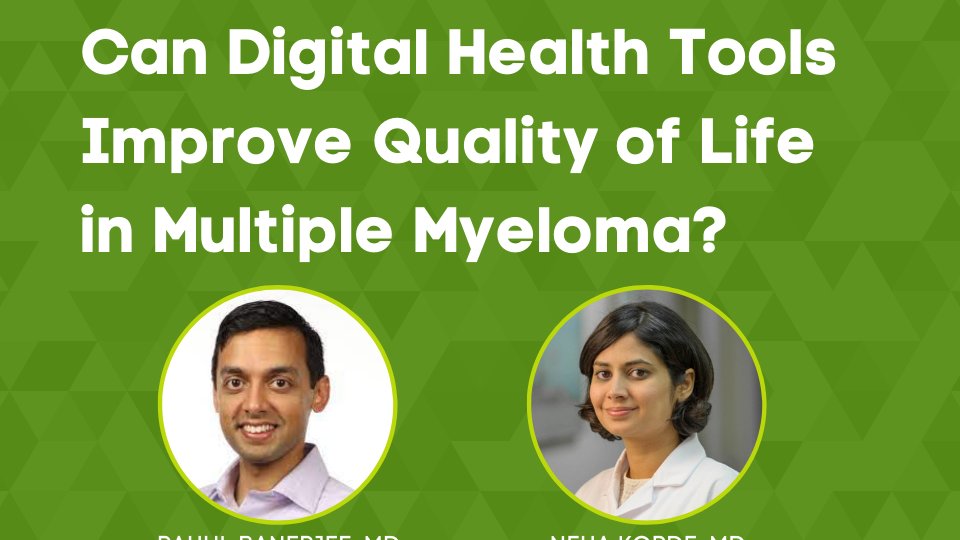 Can #digitalhealth tools improve #qualityoflife for patients with multiple #myeloma? Watch as Dr. Neha Korde (@kordeneha1) of @MSKCancerCenter discusses the latest research with #OncData board member @RahulBanerjeeMD:

oncdata.com/news/can-digit…

#MultipleMyelomaAwarenessMonth #MMsm