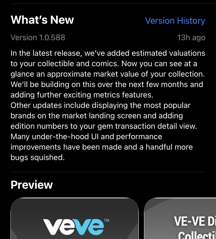 VeVeViral's tweet photo. One of my favorite @veve_official updates in a while!! 👏🙌

Anyone else surprised by the floor price value of their vault! 😱😍 Great work @ecomi_ team, progress for sure! $OMI ⭕️ https://t.co/qZlTr6gKtq