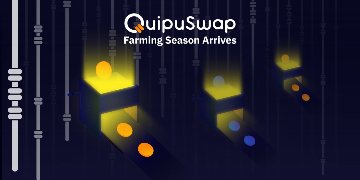 QuipuSwap Farming Has Arrived.

Put your QUIPU to work!
quipuswap.com/farming
We are starting out with QUIPU/TEZ and single-asset QUIPU farms. More options to come.

Note that different farms have different rules.
Read more on farming rules in our blog: story.madfish.solutions/quipuswap-farm…