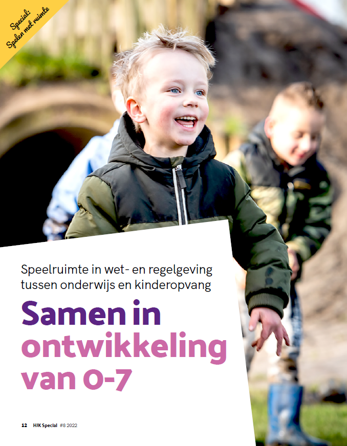 Voor het aprilnummer van <a href="/HJK_online/">Het Jonge Kind</a> | De wereld van het jonge kind, heb ik een interview afgenomen met Anouk Schipper en Mirjam van Aspert van kindcentrum Boschveld over het benutten van de beleidsmatige (speel)ruimte tussen onderwijs en kinderopvang.