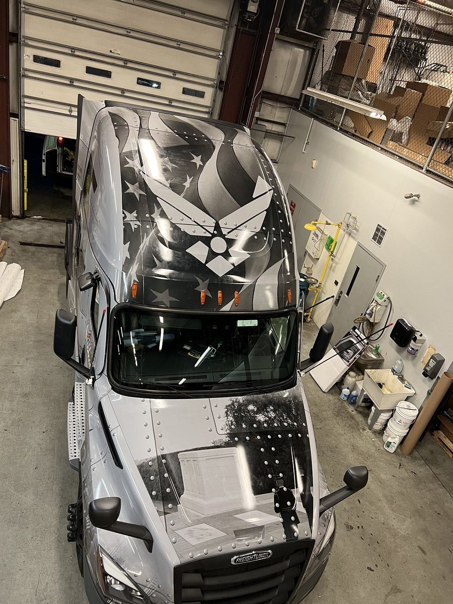 We partner w/ <a href="/hirschbachml/">Hirschbach</a> to print &amp; install Michael’s Military Wrap for the 2022 Mid-America Trucking Show – Veterans In Trucking Event. 

With only a few days to finish this project, we both worked fiercely to make sure Michael got his dream wrap. youtu.be/JD72clKhH48