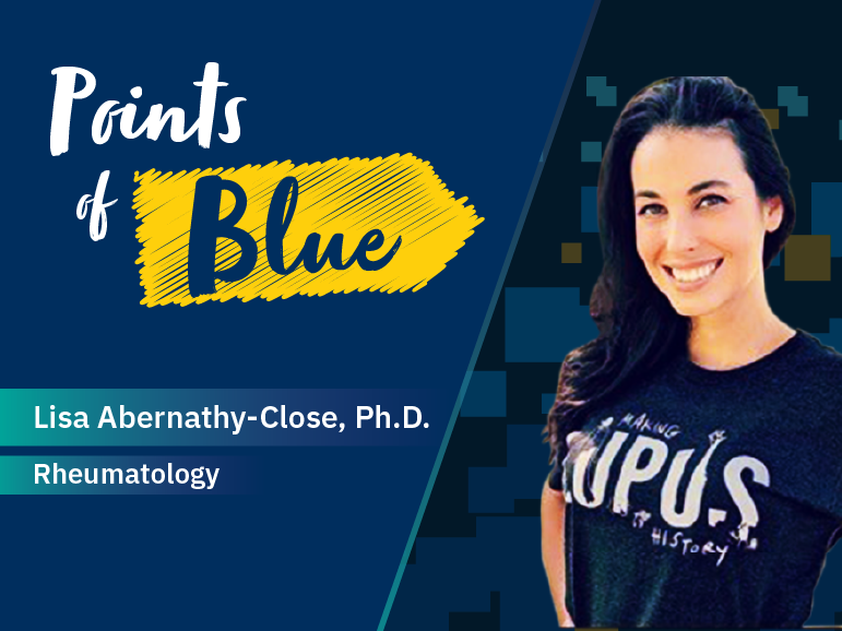 umichmedicine's tweet photo. Lisa Abernathy-Close, Ph.D., a rheumatology postdoctoral researcher in @UMIntMed, found herself intrigued by science at an early age. 

In honor of Doctors’ Day, here’s a closer look at  the important research she and others are carrying out: https://t.co/ANg699WbU6 https://t.co/ucVpkwDkQZ