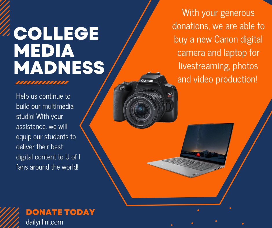 DailyIlliniAds's tweet photo. We are in 4TH PLACE! Donate at https://t.co/VjgWNJw7WS to help us raise $3000 more and beat The Arkansas Traveler! Every dollar helps support student journalism!
#uiuc #collegemedia #uiucalumni
@mediamadness22 @LASillinois @Illinois_Alumni https://t.co/CVZMs2uBJl