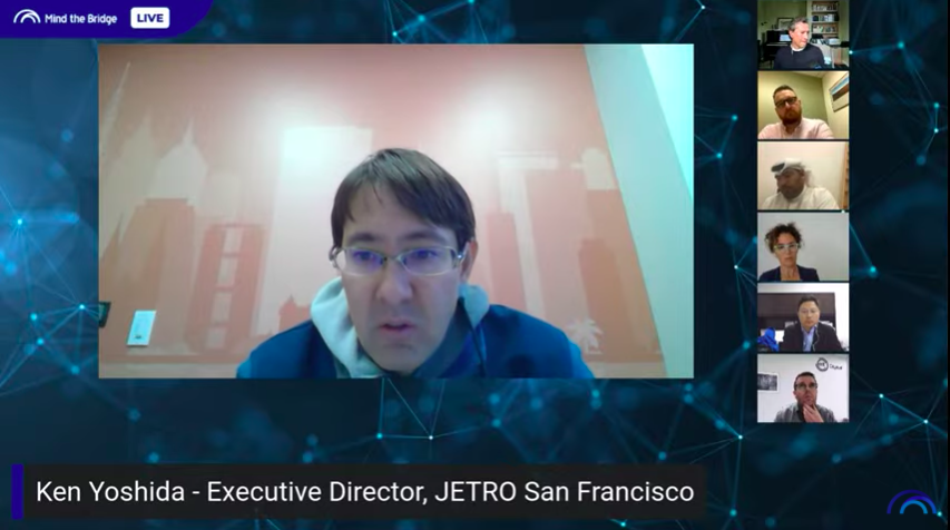 MindTheBridge's tweet photo. "#Japanese #startups have great #tech, but they can succeed much more overseas + #SiliconValley. To do that, MTB will help Japanese startups connect w/ the right partners"
👉🏻 Ken Yoshida, Exec. Director @JETROUSA
#MTBEcosystem LIVE Launch
📹 https://t.co/9pVne3dImx https://t.co/hlLVw875qI