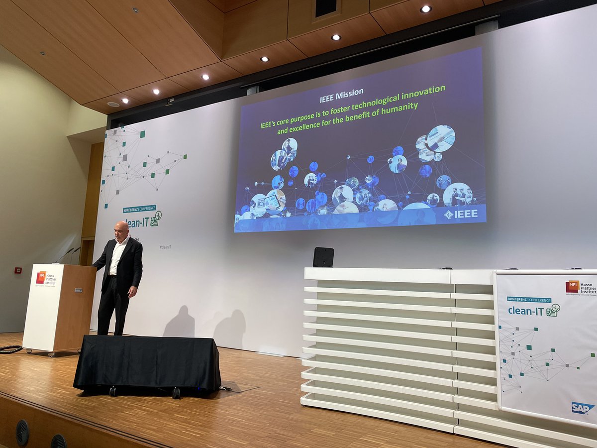 bbrundert's tweet image. Konstantinos Karachalios from @IEEESA talks about his organization’s and its members changing role in a world built on technology. #cleanIT @HPI_DE