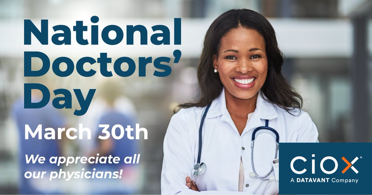 CioxHealth's tweet photo. Happy National Doctors' Day!
#Ciox #Doctors #NationalDoctorsDay https://t.co/yrfGzX62BQ