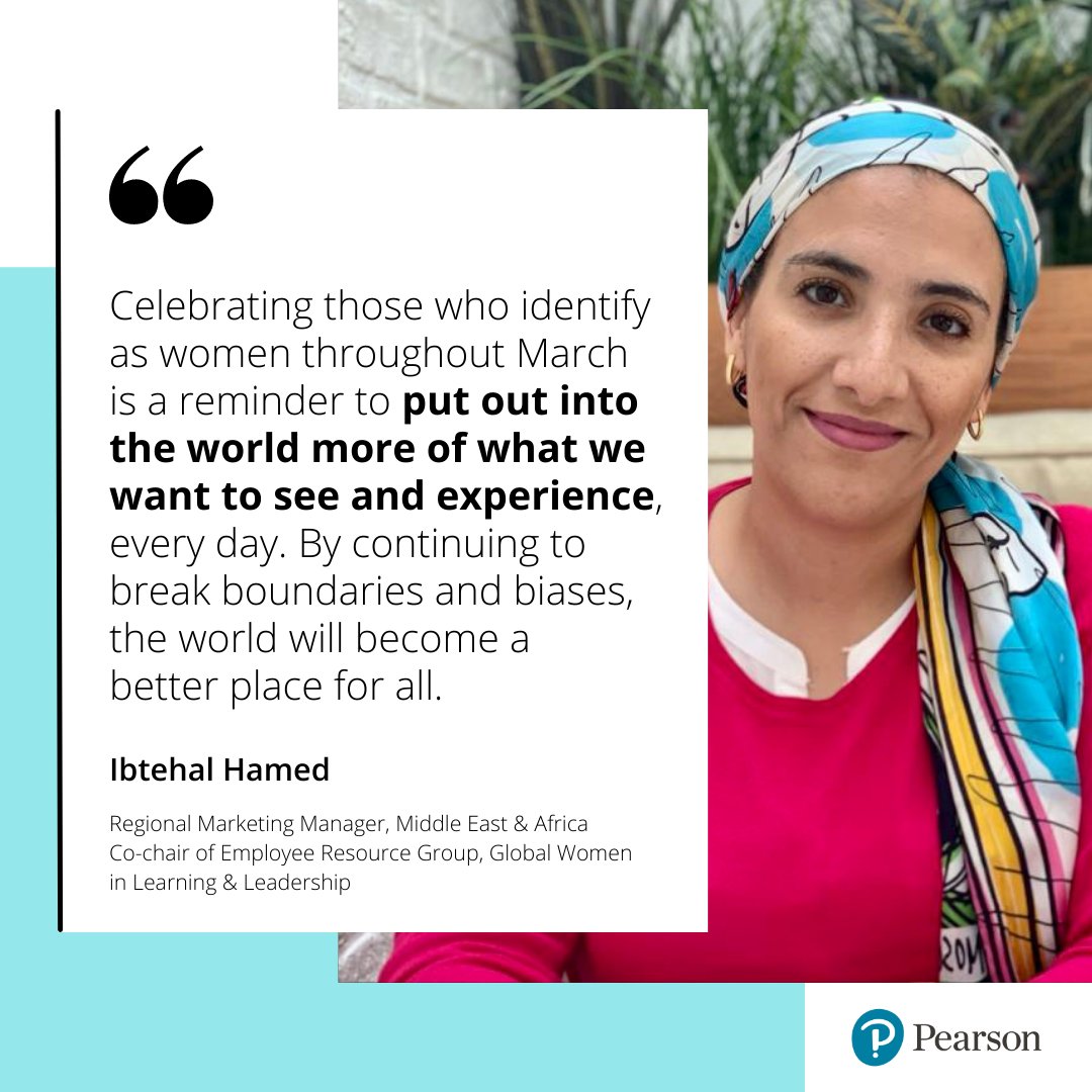 What’s something you learned this #WomensHistoryMonth? We spoke with Ibtehal, co-chair of our employee resource group Women in Learning &amp; Leadership — a group dedicated to driving #genderequality at Pearson — to reflect on how far we’ve come and consider where we’re headed.