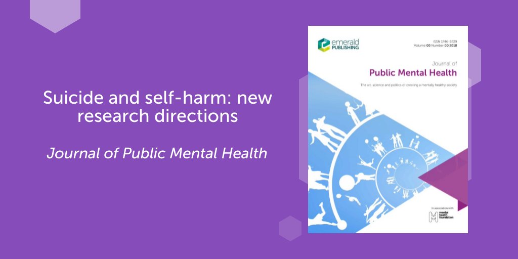 EmeraldHSC's tweet photo. Check out this #speicalissue from Journal of Public Mental Health that presents emerging research and insights to better understand the reasoning and causes in which suicide and self-harm occurs https://t.co/4gZUZ6sJ89 #socialcareresearch #mentalhealth #IJPMH https://t.co/Chi23K77W0