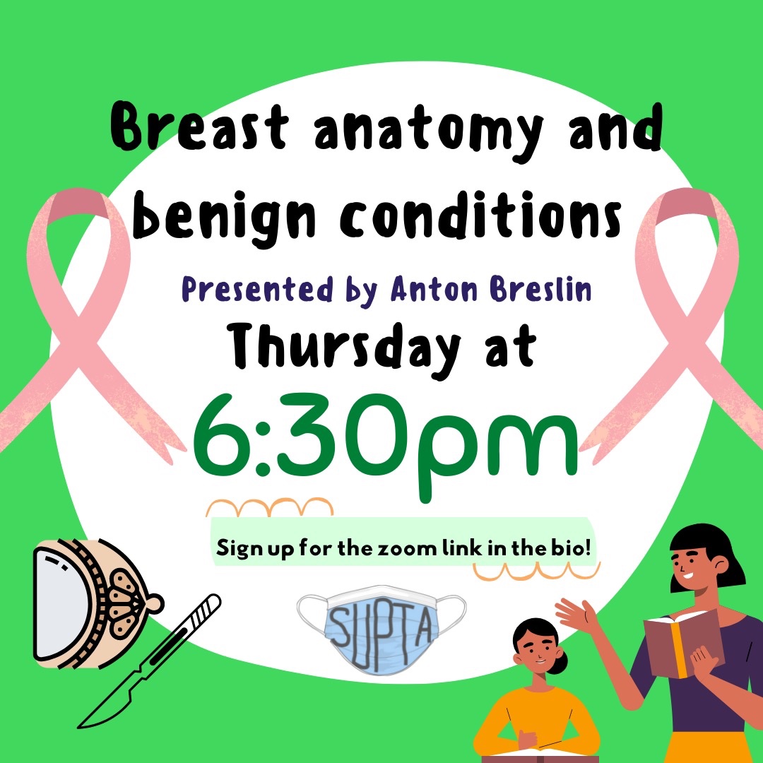 Come on March 31st at 18:30 to learn about breast anatomy and benign conditions in preparation for your finals🚨🚨🚨
Sign up below ⬇️

docs.google.com/forms/d/1J-egD…