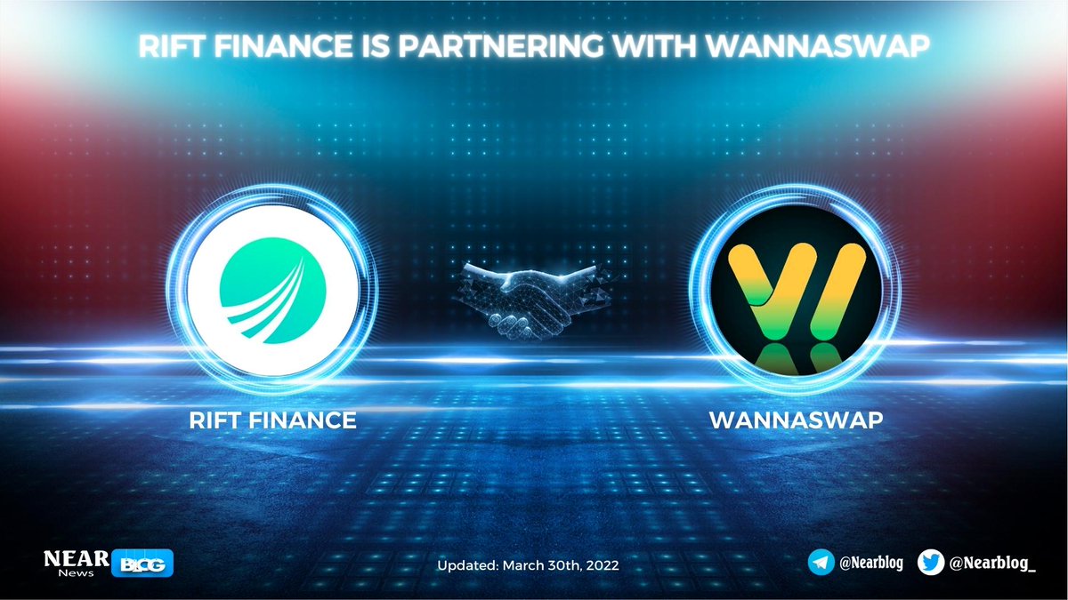 WalkyrienVC's tweet photo. 🔥@RiftFinance is partnering with @wannaswapamm 

Using #Rift, #WannaSwap is now able to focus token incentives on growth instead of dilutive liquidity mining🤩

Browse the new vault: 
👉https://t.co/V1fClT1ZrK

#NearBlog #NEAR $NEAR #NEARverse https://t.co/gYGNmrZmwE
