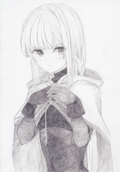 シャーペンで描きました。
マギアレコードから、環いろはです
#マギレコ 
