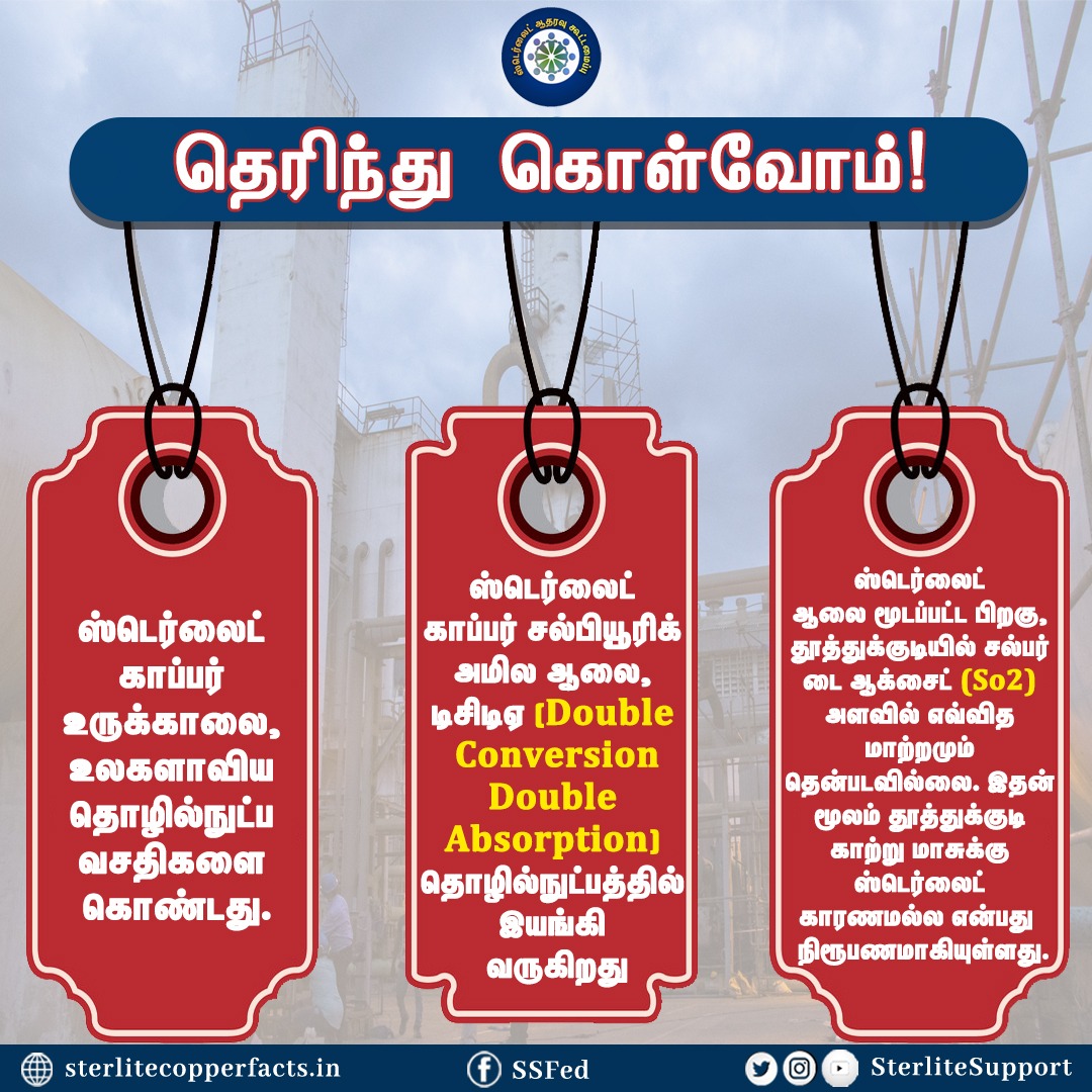 SterliteSupport's tweet photo. தெரிந்து கொள்வோம்! 

#We_Support_Sterlite | #Sterlite|#Copper| #CopperIndia @mkstalin @CMOTamilnadu @PMOIndia @KanimozhiDMK @ThoothukudiCity @CollectorTuty https://t.co/035TaZMuXU