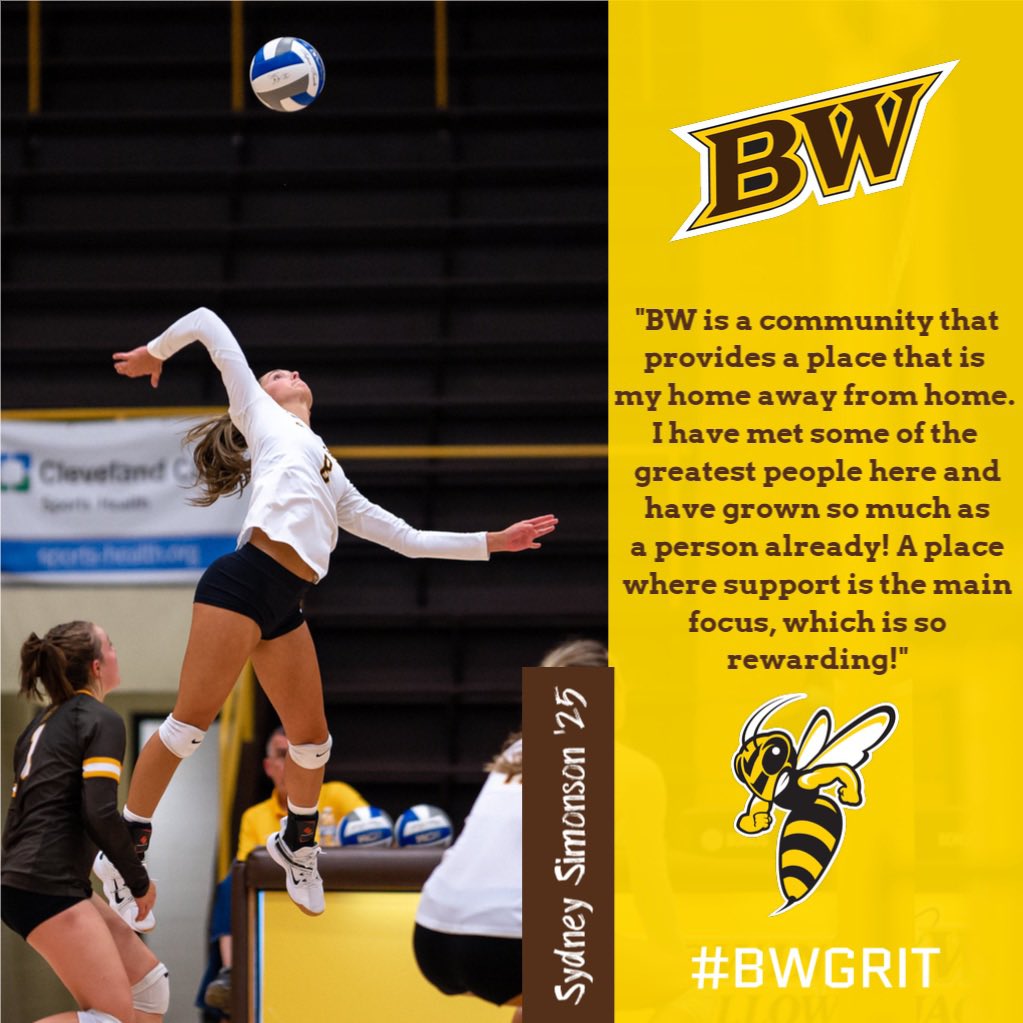 BW_wvolleyball's tweet photo. Freshman Sydney Simonson shares her #WhyBW on another edition of #WhyWednesday
#BWGrit #AwwJackets https://t.co/LC9kc416Cc