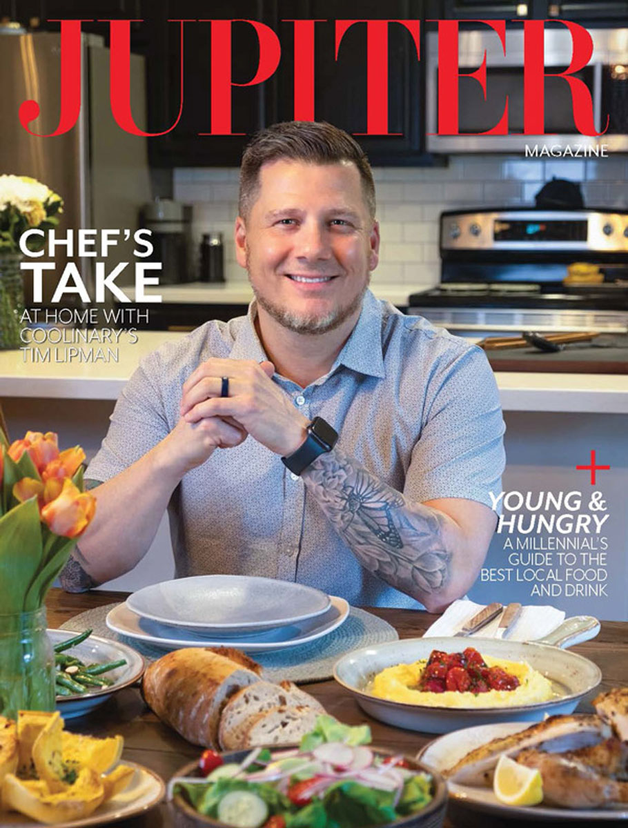 JupiterMagazine's tweet image. In the April issue, we catch up with Tim and Jenny Lipman over dinner. The owners of Coolinary chat about their new restaurant/bar, life as new parents, and the plans they're cooking up for the future. Cover shot by Jerry Rabinowitz; Story by Judy Martel.