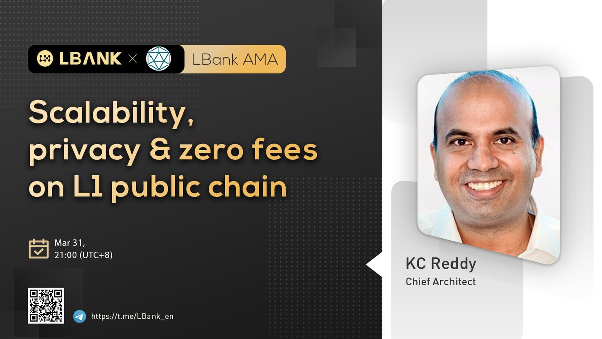 LBank_Exchange's tweet photo. 📞 Upcoming AMA with RTB team @RubixChain

🎙 Speaker: KC Reddy - Chief Architect

⏰ Time: Mar 31, 21:00 (UTC+8)

📍 Venue: https://t.co/3UkM4ZwVEV

🎁 Reward: $2000 in $RBT

👉 Join the Campaign https://t.co/Ap6J6rzyzN… https://t.co/AX858rLB3Z
