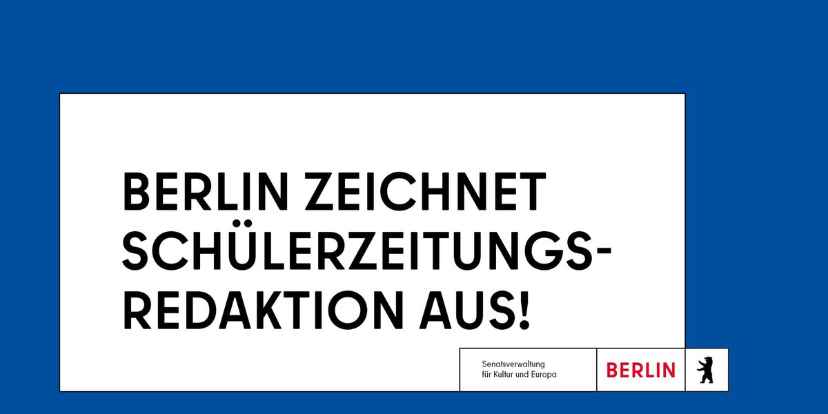 SenKultGZ's tweet photo. Europastaatssekretär #Woop hat heute den Sonderpreis Europa an die Redaktion der Herderzeitung im Rahmen des 19. Berliner Schülerzeitungswettbewerbs vergeben. Der tolle Beitrag in der Sonderausgabe zur #Tiergartenkonferenz hat die Jury überzeugt ➔ https://t.co/oyeK7buCr5 https://t.co/3zmI7Q2rV0