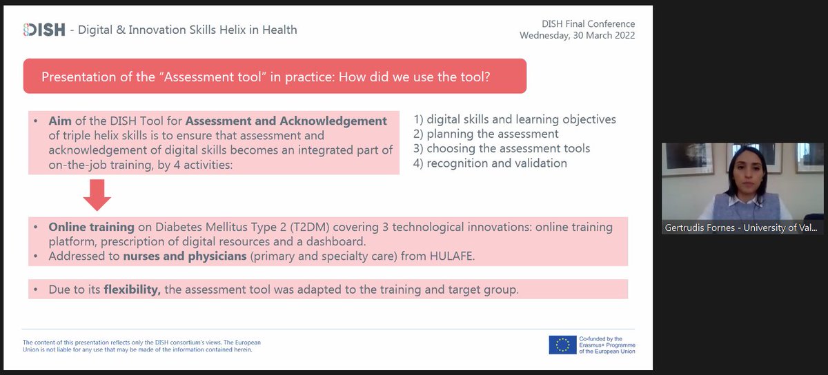 dish_project's tweet photo. The #DISHproject assessment tool is there to ensure that assessment and acknowledgement of #DigitalSkills becomes an integrated part of 'on-the-job training'.
Live from the DISH project Final Conference 📸 https://t.co/JUgU5pzWnq