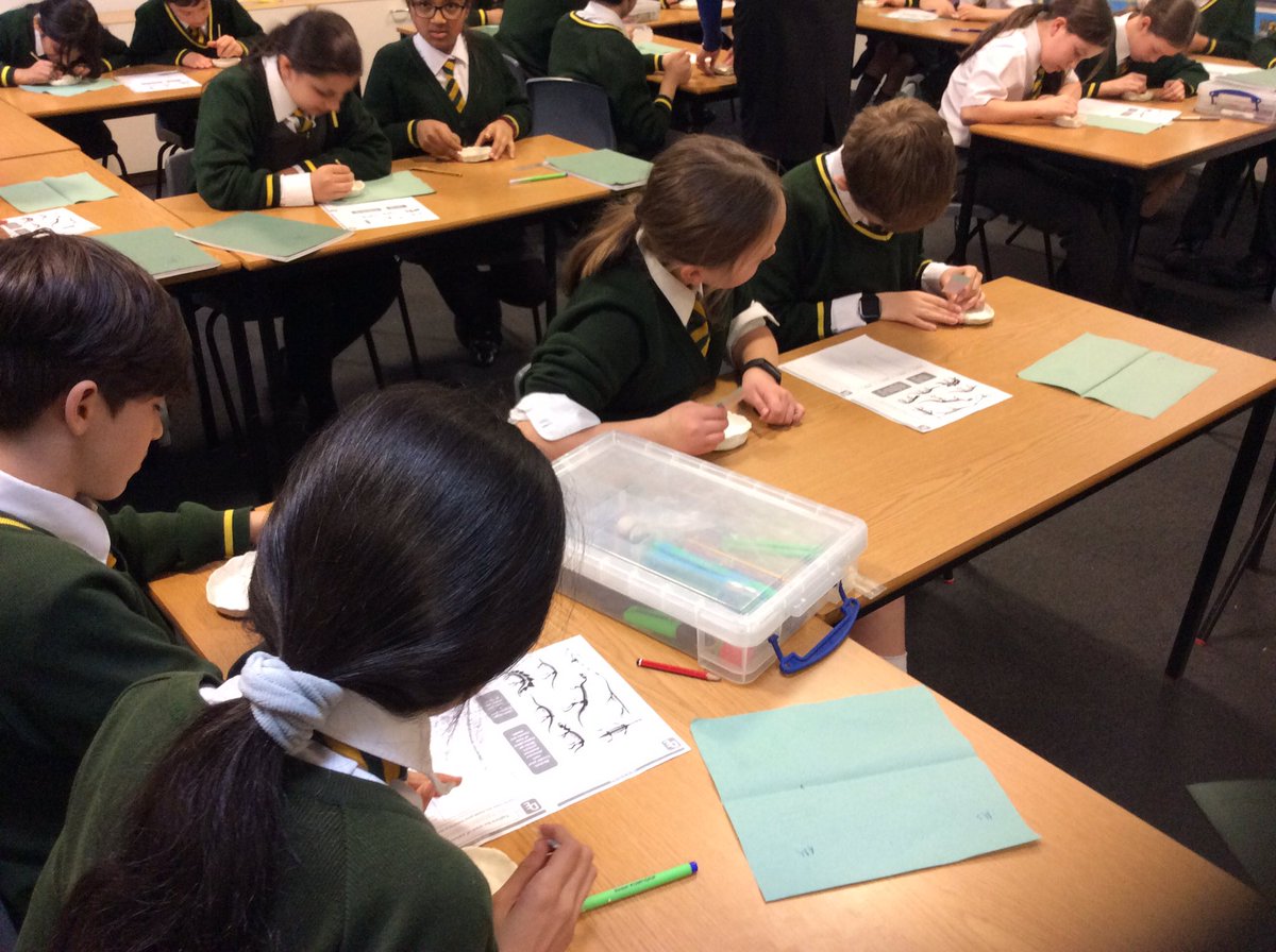MrsBrydenEPS's tweet photo. Inspired by the life and work of Mary Anning, we are creating our own fossils in Year 6 today. Tomorrow morning we will be able to see our finished work! #WeAreBrightFutures #scienceatElmridge https://t.co/vPPcVUuf81