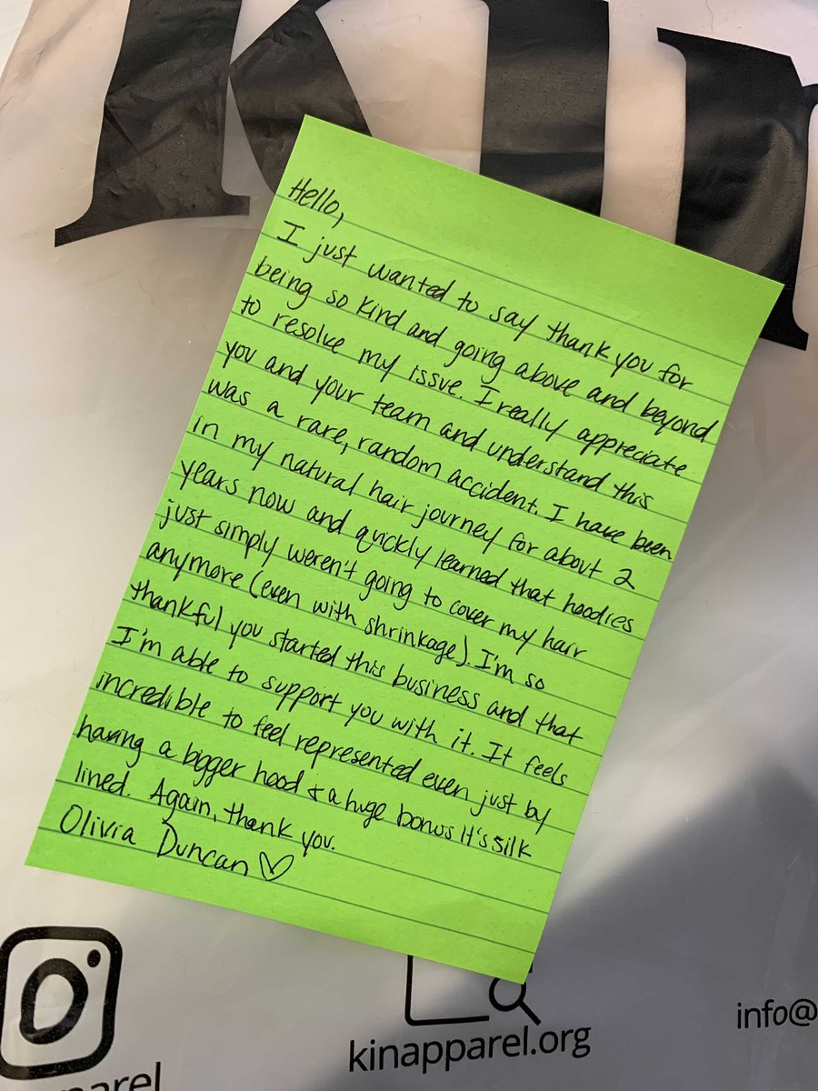 A sweet note from KINfolk Olivia. 🥲💕