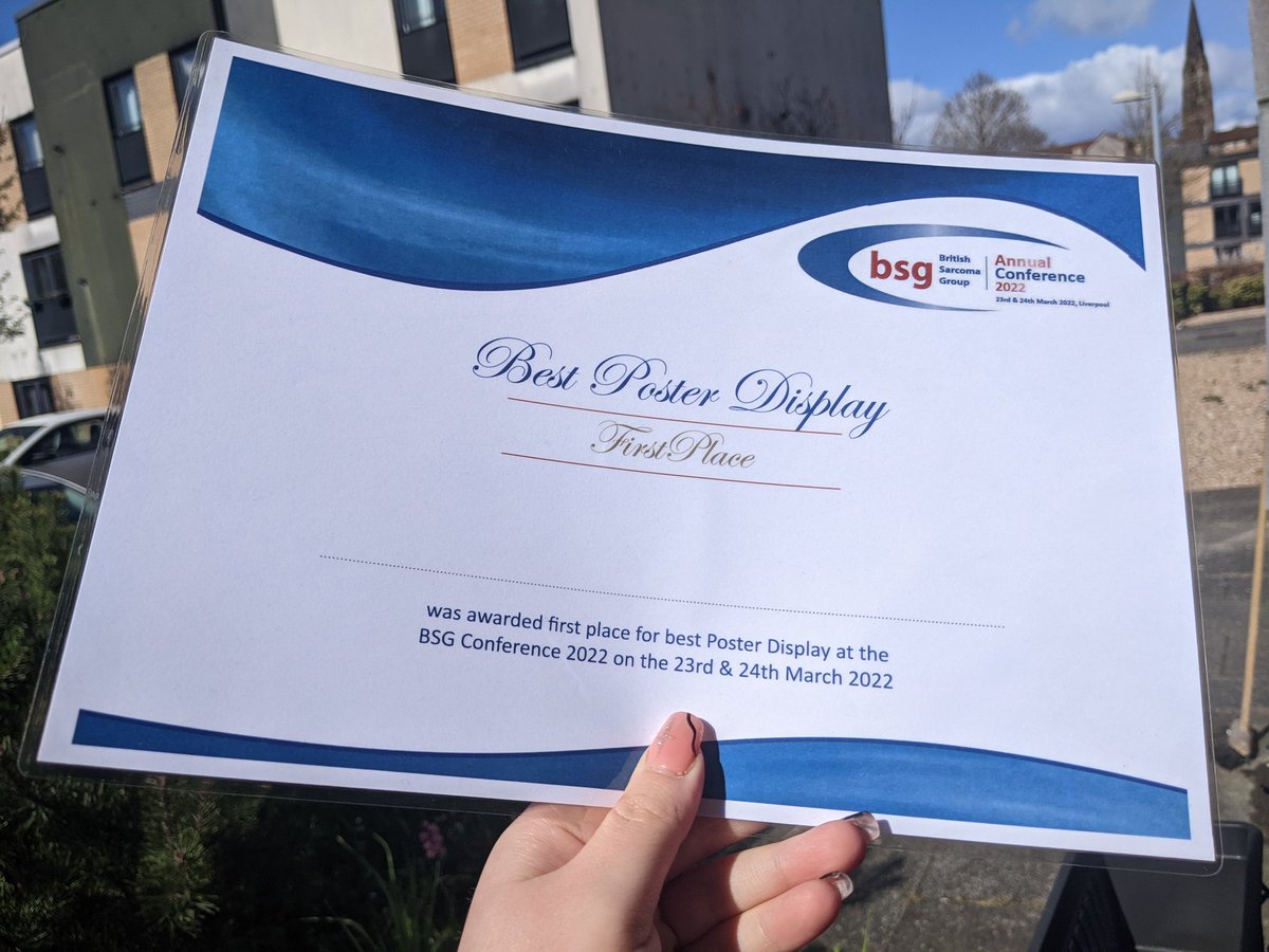 HollyMcCabee's tweet image. So proud to have recieved 1st place poster prize at #bsg2022. Massive thank you to all of my mentors, collaborators and colleagues. @Ioanna_Nixon @mersenne524287 @arcolson @StrathManSci @Healthcarefut @UniStrathNews