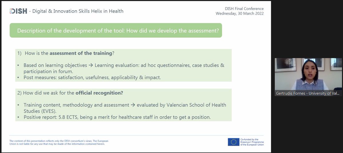 dish_project's tweet photo. Live from the #DISHproject Final Conference
How is the assessment tool developed? ⤵️
#DigitalSkills #healthcare #DigitalTransformation #innovation https://t.co/Mir9qdVq49