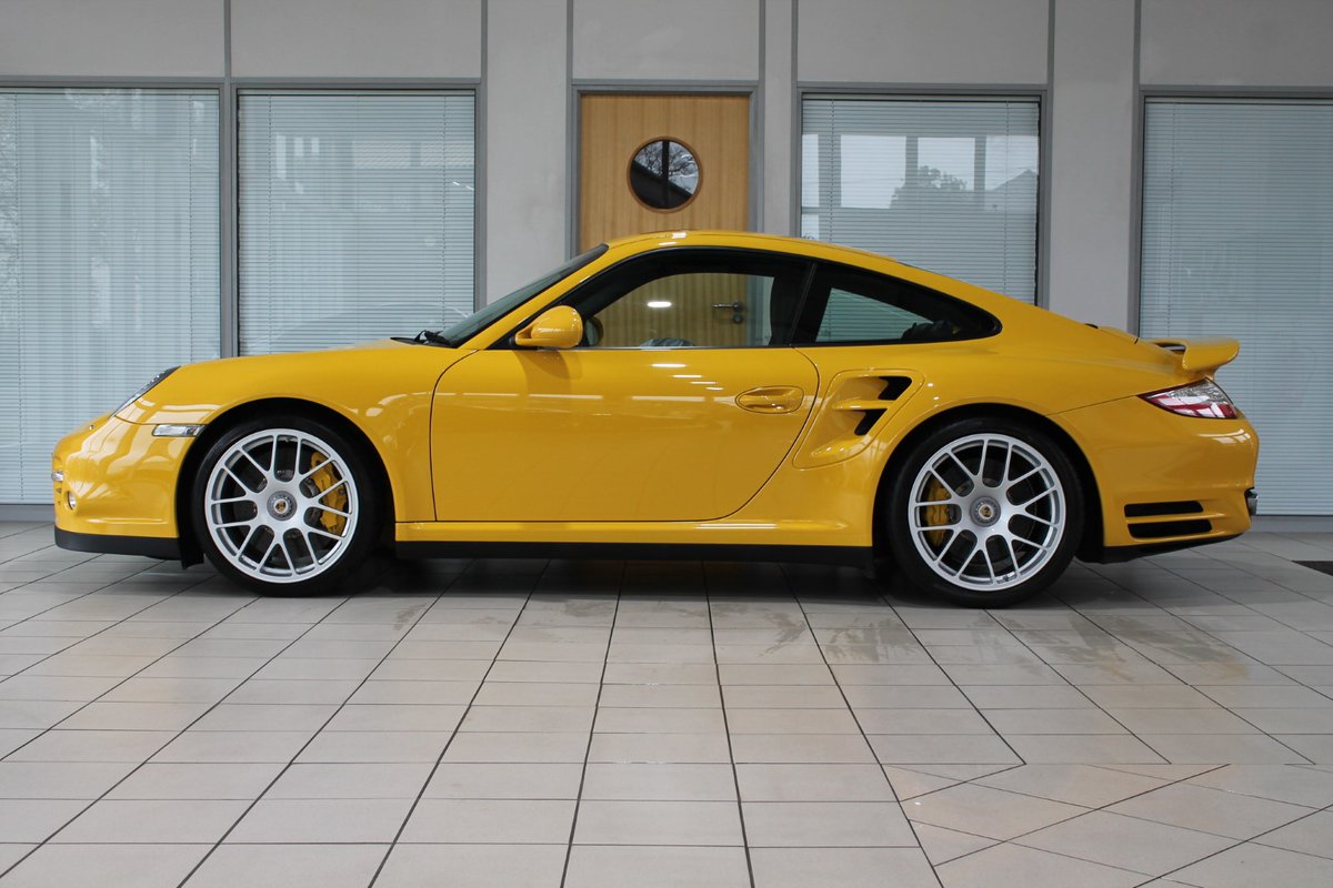 HarbourCars's tweet photo. Something for the weekend? This stunning Speed Yellow Porsche 911 (997) 3.8 Turbo 'S' PDK Coupe has just arrived with us. We think you will agree that this is a very special car! To find out more please visit https://t.co/OK25c9WDn8 &amp; why not subscribe to our weekly Stock List? https://t.co/gUUZfle6S4
