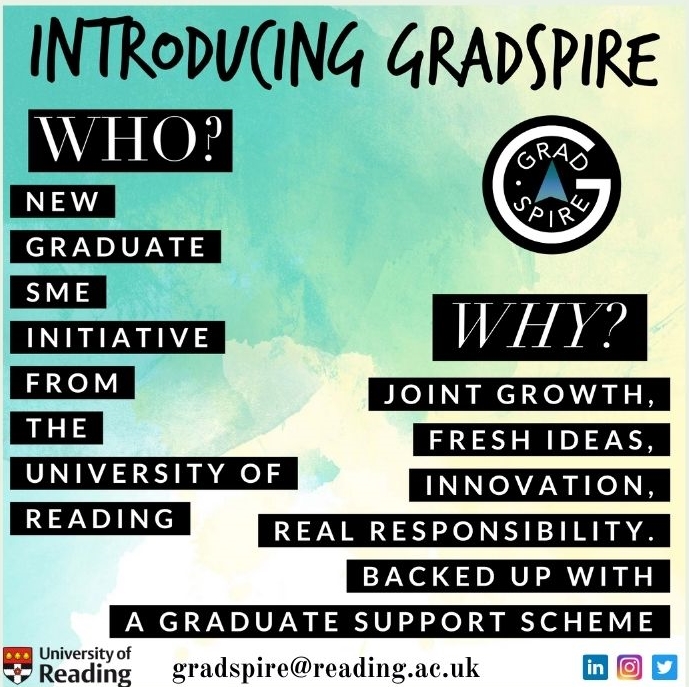 SpireGrad's tweet photo. Future 2022 graduate? Looking for a graduate scheme?
Register with us for the GradSpire @uniofreading summer pilot vacancies. #GradSpire #GraduateScheme #ReadingUniversity #FutureCareer #GraduateCareers 👨‍🎓
gradspire@reading.ac.uk https://t.co/Nj6mjf5Aqx