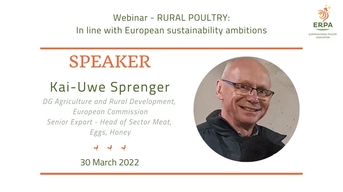Rural_Poultry's tweet photo. "We are approaching the review of several #MarketingStandards. Whatever we amend will be done with a view on sustainability and #AnimalWelfare."

- Kai-Uwe Sprenger @EU_Commission https://t.co/DdYrAqiijT
