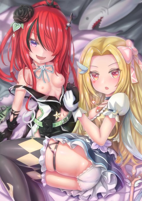 [R-18] 【Skeb】レイン&ルイス(ロリ) #バーチャルYouTuber #にじさんじ #レイン・パターソン #ルイス・キャミー #おっぱい #乳首 #パンツ #ロリ化  